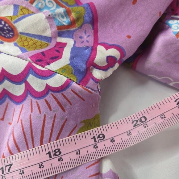 Nick & Nora Women's Size XXL Silk Robe Asian Dragon Purple - Picture 5 of 10